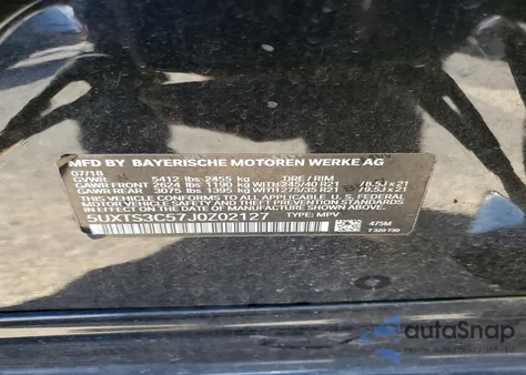 2018 BMW X3 xDrivem40I from USA, damaged, VIN 5UXTS3C57J0Z02127